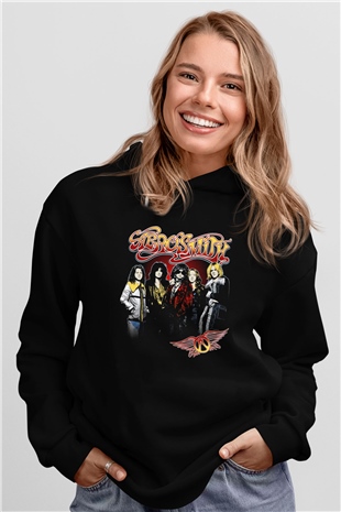 Aerosmith Siyah Unisex Hoodie
