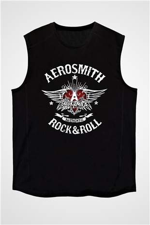 Aerosmith Siyah Unisex Kolsuz Tişört