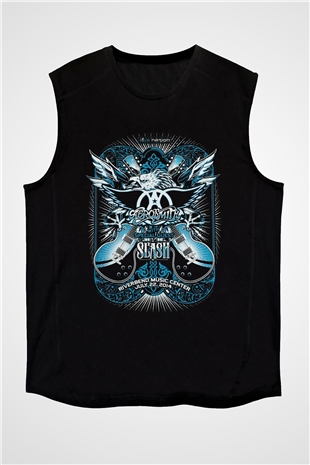 Aerosmith Siyah Unisex Kolsuz Tişört