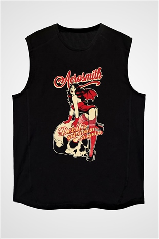 Aerosmith Siyah Unisex Kolsuz Tişört