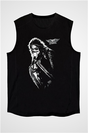 Aerosmith Siyah Unisex Kolsuz Tişört