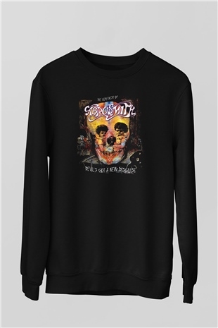 Aerosmith Siyah Unisex Sweatshirt