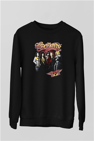Aerosmith Siyah Unisex Sweatshirt