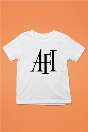 Afi Baskılı Beyaz Unisex Çocuk Tişört