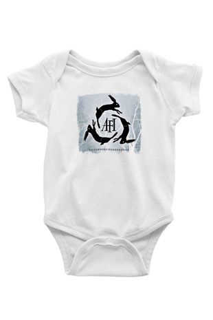 Afi Baskılı Unisex Beyaz Bebek Body - Zıbın