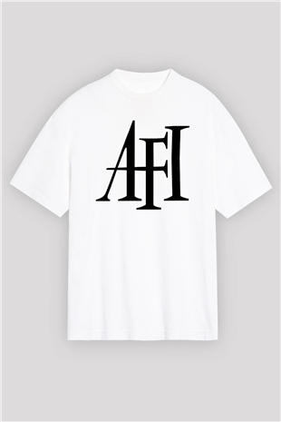 Afi Beyaz Unisex Oversize Tişört T-Shirt