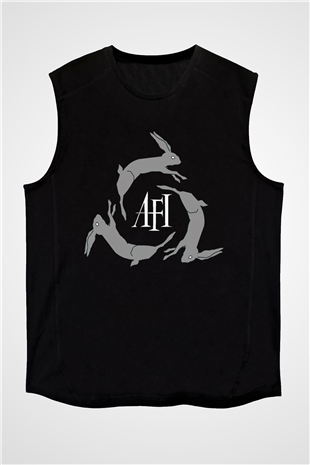 Afi Siyah Unisex Kolsuz Tişört