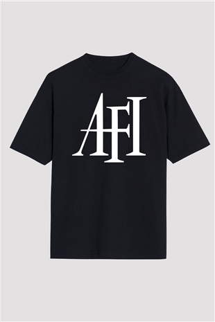 Afi Siyah Unisex Oversize Tişört T-Shirt