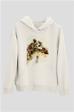 Afrika ZürafaBeyaz  Unisex Hoodie