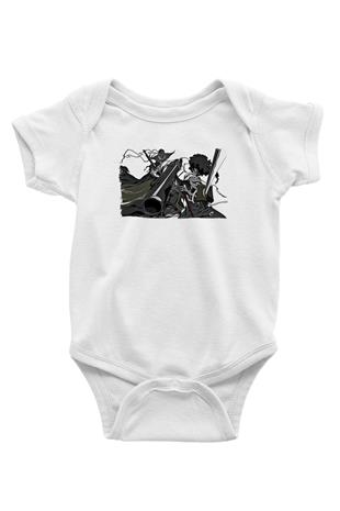 Afro Samurai Baskılı Beyaz Unisex Bebek Body - Zıbın