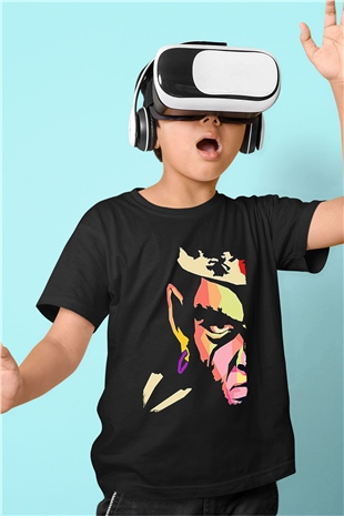 Afro Samurai Baskılı Unisex Siyah Çocuk Tişört - Tshirt