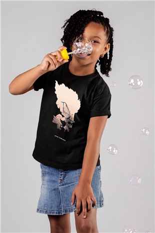 Afro Samurai Baskılı Unisex Siyah Çocuk Tişört - Tshirt