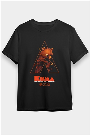 Afro Samurai Baskılı Unisex Siyah Tişört - Tshirt