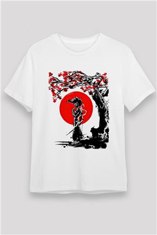 Afro Samurai Unisex Baskılı Beyaz Tişört - Tshirt