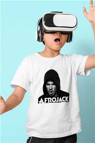 Afrojack Beyaz Unisex Çocuk Tişört