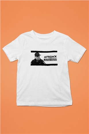 Afrojack Beyaz Unisex Çocuk Tişört