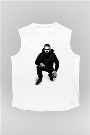 Afrojack Beyaz Unisex Kolsuz Tişört