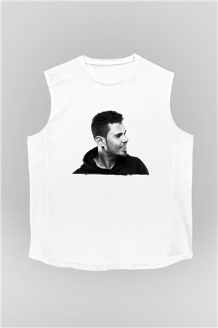 Afrojack Beyaz Unisex Kolsuz Tişört