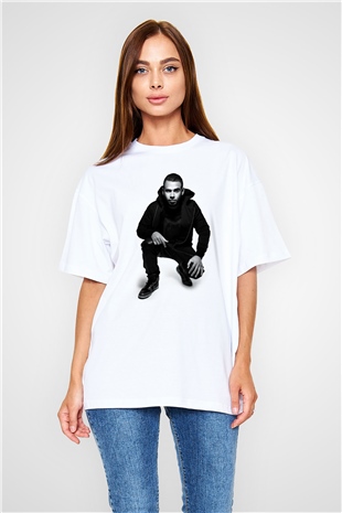 Afrojack Beyaz Oversize Tişört Oversize T-shirt - TişörtFabrikası