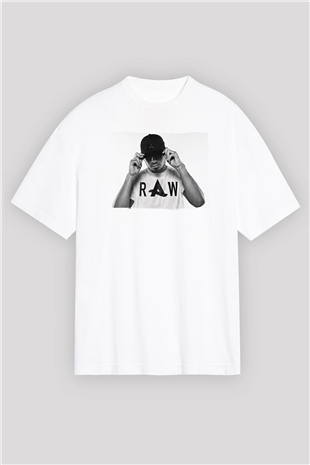 Afrojack Beyaz Oversize Tişört Oversize T-shirt - TişörtFabrikası