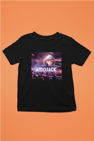 Afrojack Siyah Unisex Çocuk Tişört
