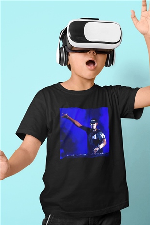 Afrojack Siyah Unisex Çocuk Tişört