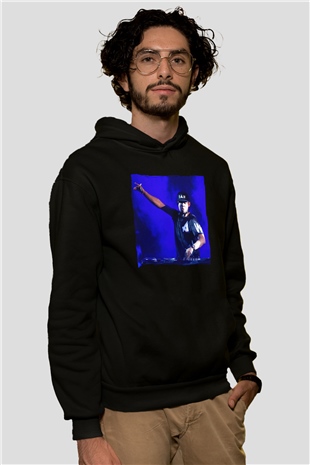 Afrojack Siyah Unisex Kapüşonlu Sweatshirt