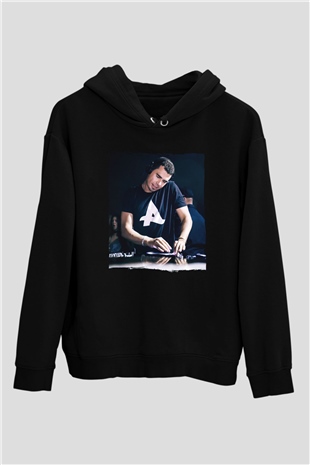 Afrojack Siyah Unisex Kapüşonlu Sweatshirt
