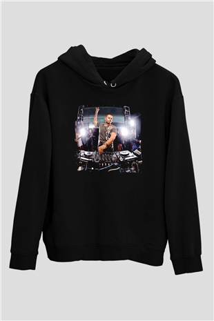Afrojack Siyah Unisex Kapüşonlu Sweatshirt