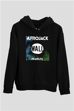 Afrojack Siyah Unisex Kapüşonlu Sweatshirt