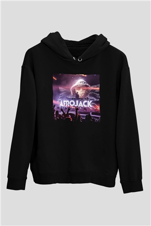 Afrojack Siyah Unisex Kapüşonlu Sweatshirt
