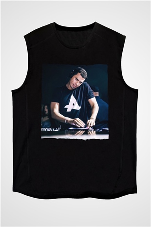 Afrojack Siyah Unisex Kolsuz Tişört