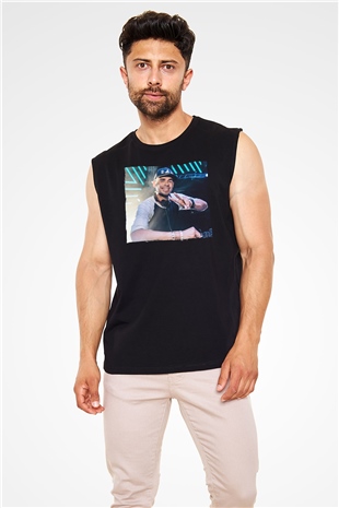 Afrojack Siyah Unisex Kolsuz Tişört