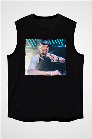 Afrojack Siyah Unisex Kolsuz Tişört