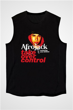 Afrojack Siyah Unisex Kolsuz Tişört