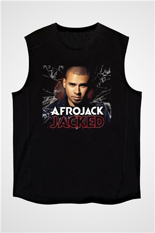 Afrojack Siyah Unisex Kolsuz Tişört