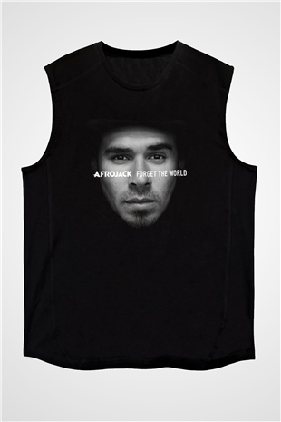 Afrojack Siyah Unisex Kolsuz Tişört