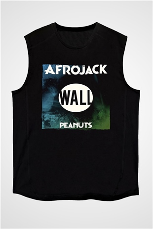 Afrojack Siyah Unisex Kolsuz Tişört