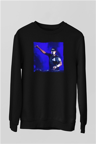 Afrojack Siyah Unisex Sweatshirt