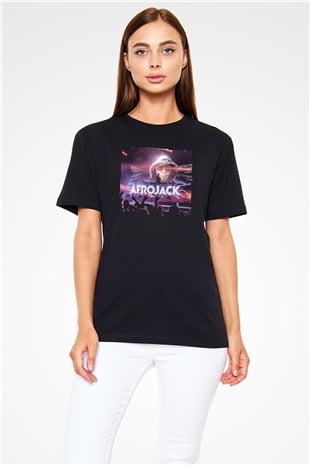 Afrojack Siyah Unisex Tişört T-Shirt - TişörtFabrikası