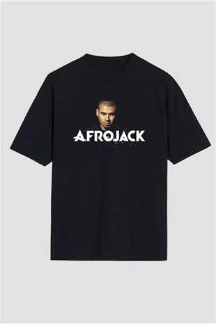 Afrojack Siyah Oversize Tişört Oversize T-shirt - TişörtFabrikası