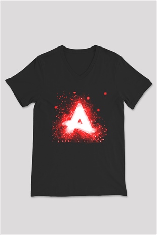 Afrojack Siyah Unisex V Yaka Tişört