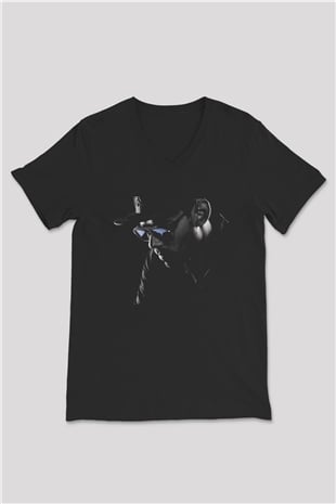 Afrojack Siyah Unisex V Yaka Tişört