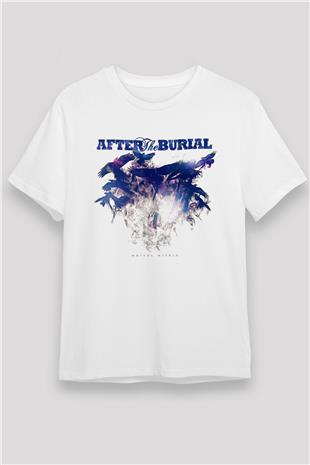 After The Burial Baskılı Unisex Beyaz Tişört - Tshirt