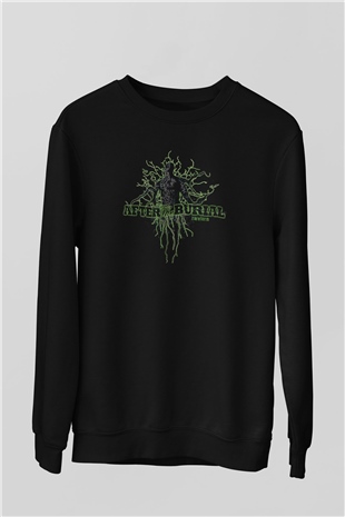 After The Burial Baskılı Unisex Siyah Sweatshirt