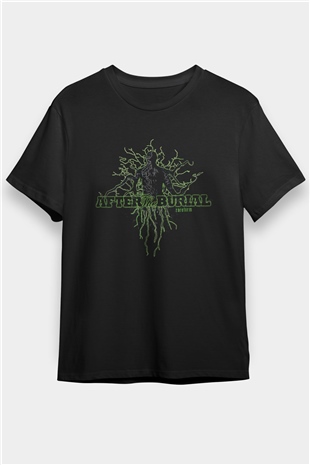 After The Burial Baskılı Unisex Siyah Tişört - Tshirt