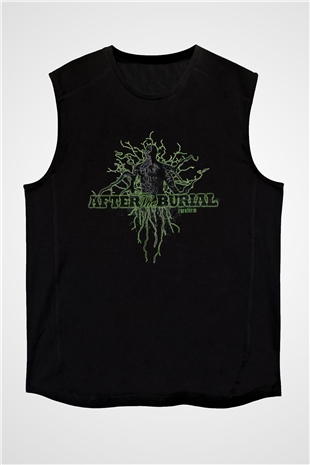 After The Burial Baskılı Unisex Siyah Kolsuz Tişört - Tshirt