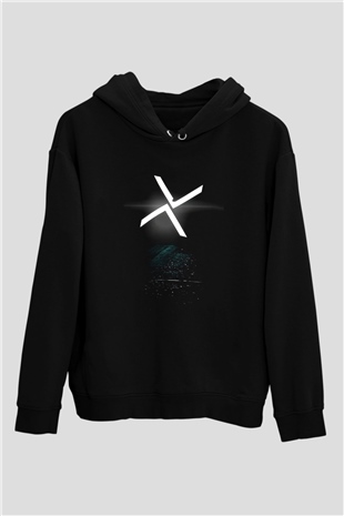 After The Burial Baskılı Unisex Siyah Kapüşonlu Sweatshirt