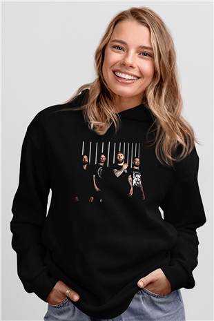After The Burial Baskılı Unisex Siyah Kapüşonlu Sweatshirt
