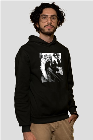Against All Authority Siyah Unisex Hoodie